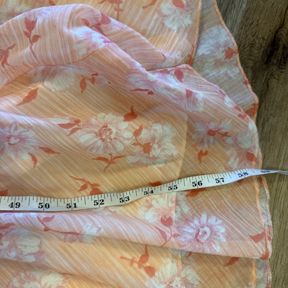 Vintage 70s Maxi Tiered Women’s Small Pink Floral Ruffle Off Shoulder Coquette - Picture 9 of 10